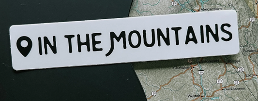 In the Mountains location sticker