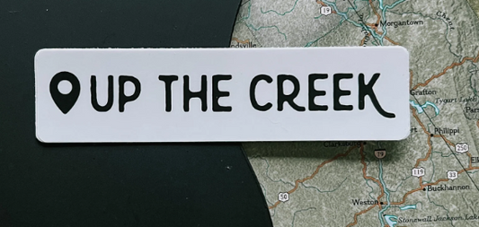 Up the Creek location sticker