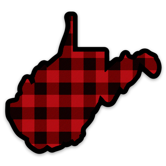 WV Dad (Buffalo) Plaid Sticker