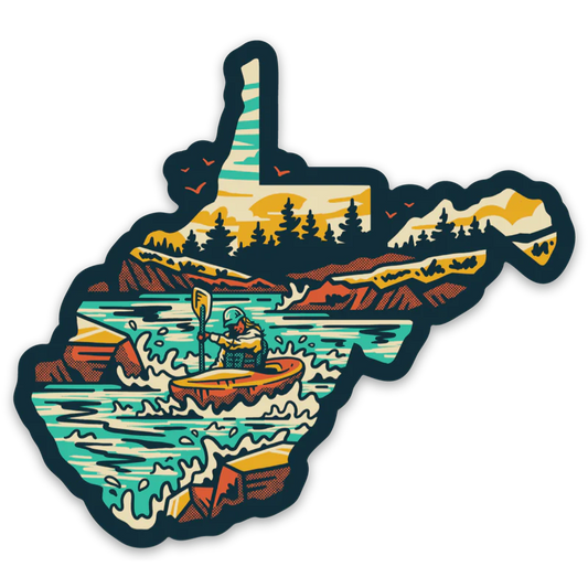 WV Kayak Sticker